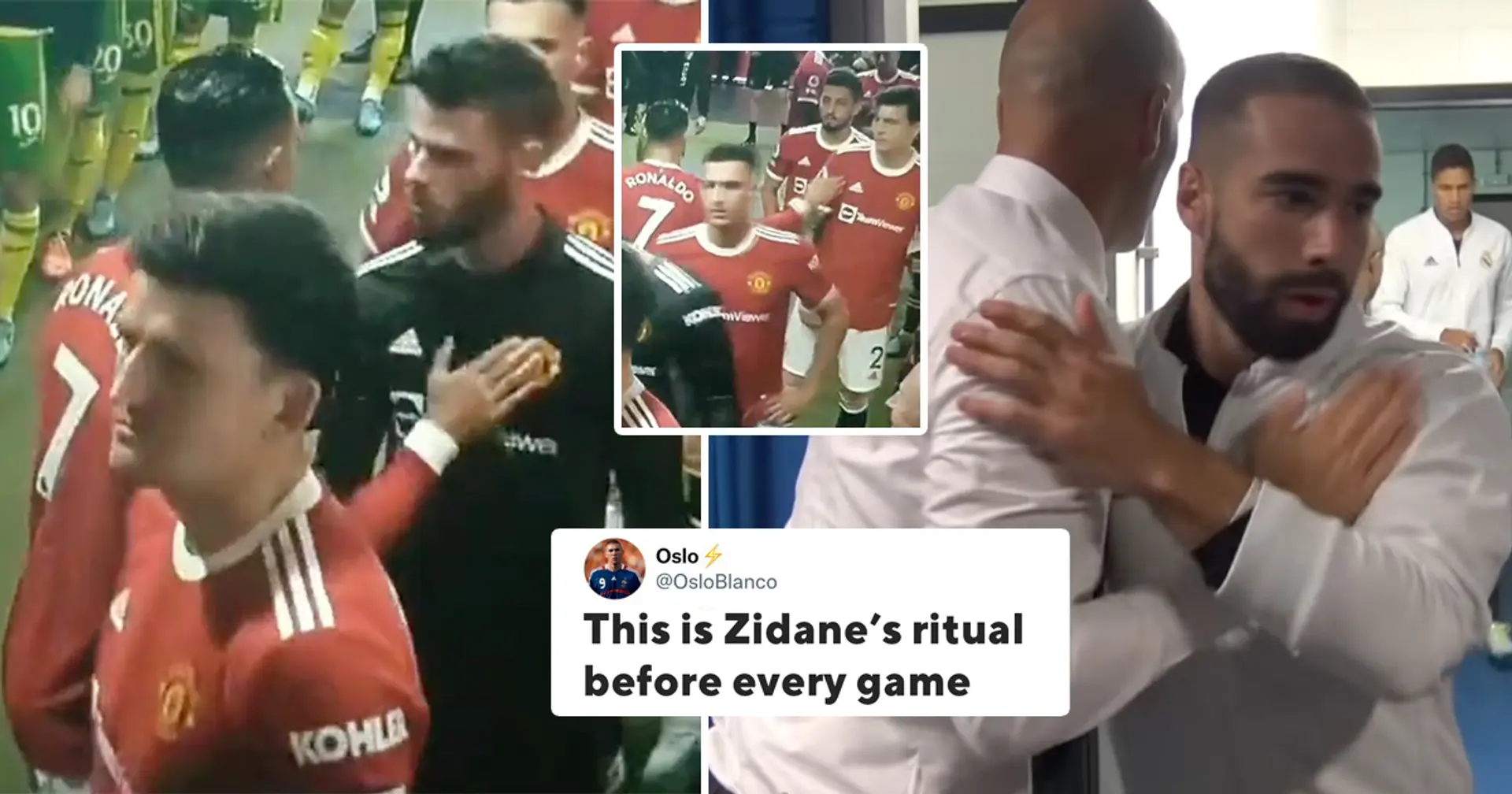 Un fan repère le "rituel de Zidane" dans la routine d'avant-match de Ronaldo à Man United