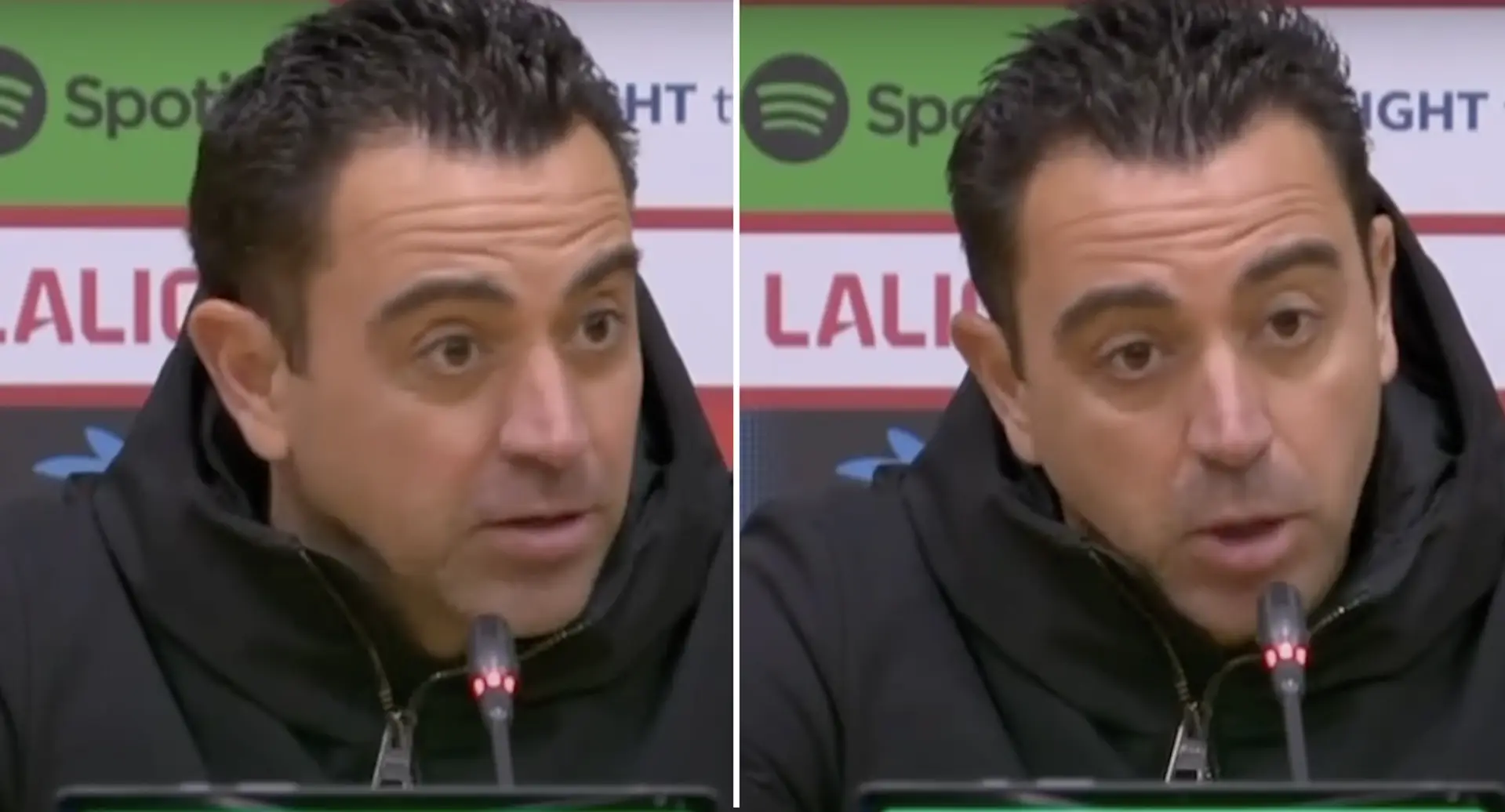 "Je suis impressionné": l'échange hilarant de Xavi avec un journaliste après le match