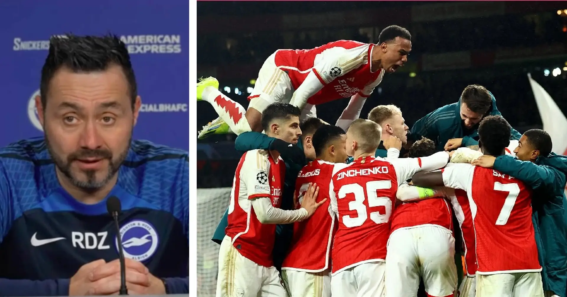De Zerbi insists Arsenal Premier League's best team - backs it with 2 reasons