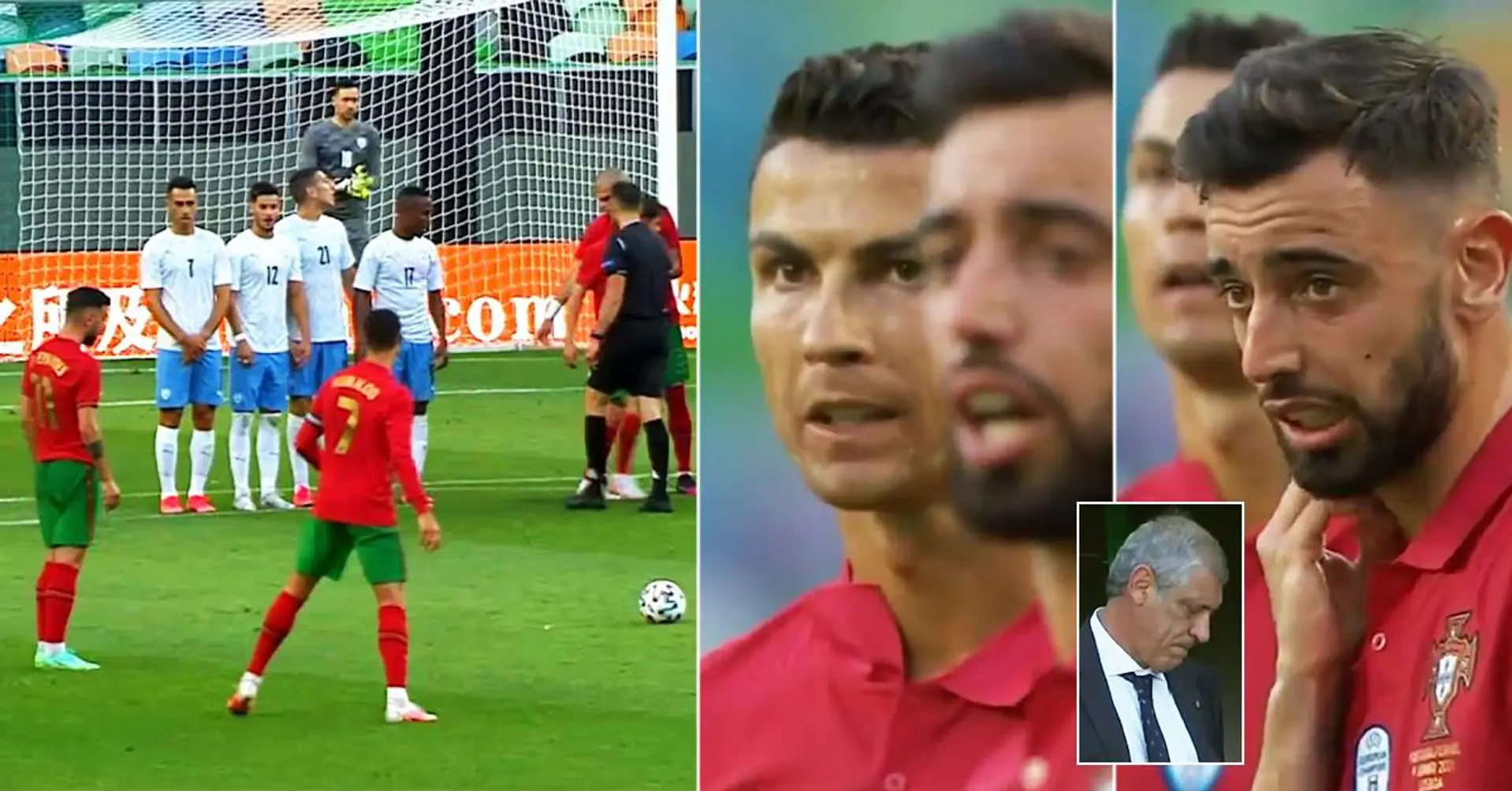 Cristiano Ronaldo wird viral mit dem "schlimmsten Freistoß aller Zeiten", den er gegen Israel statt Bruno Fernandes unternahm