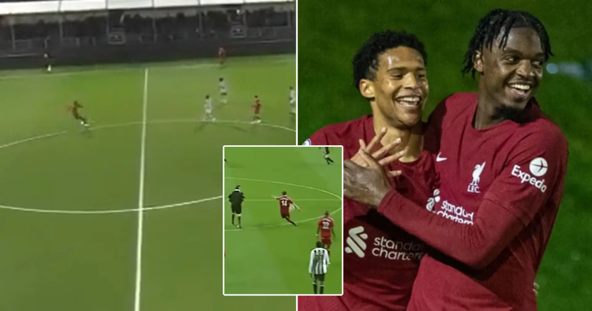 Footage finally emerges as Billy Koumetio channels his inner Xabi Alonso to score from his half