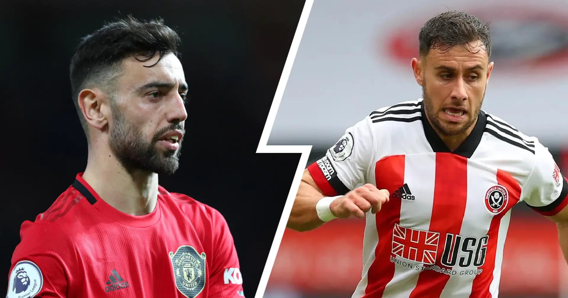 George Baldock pushes Bruno Fernandes twice - and Man United fans are not happy