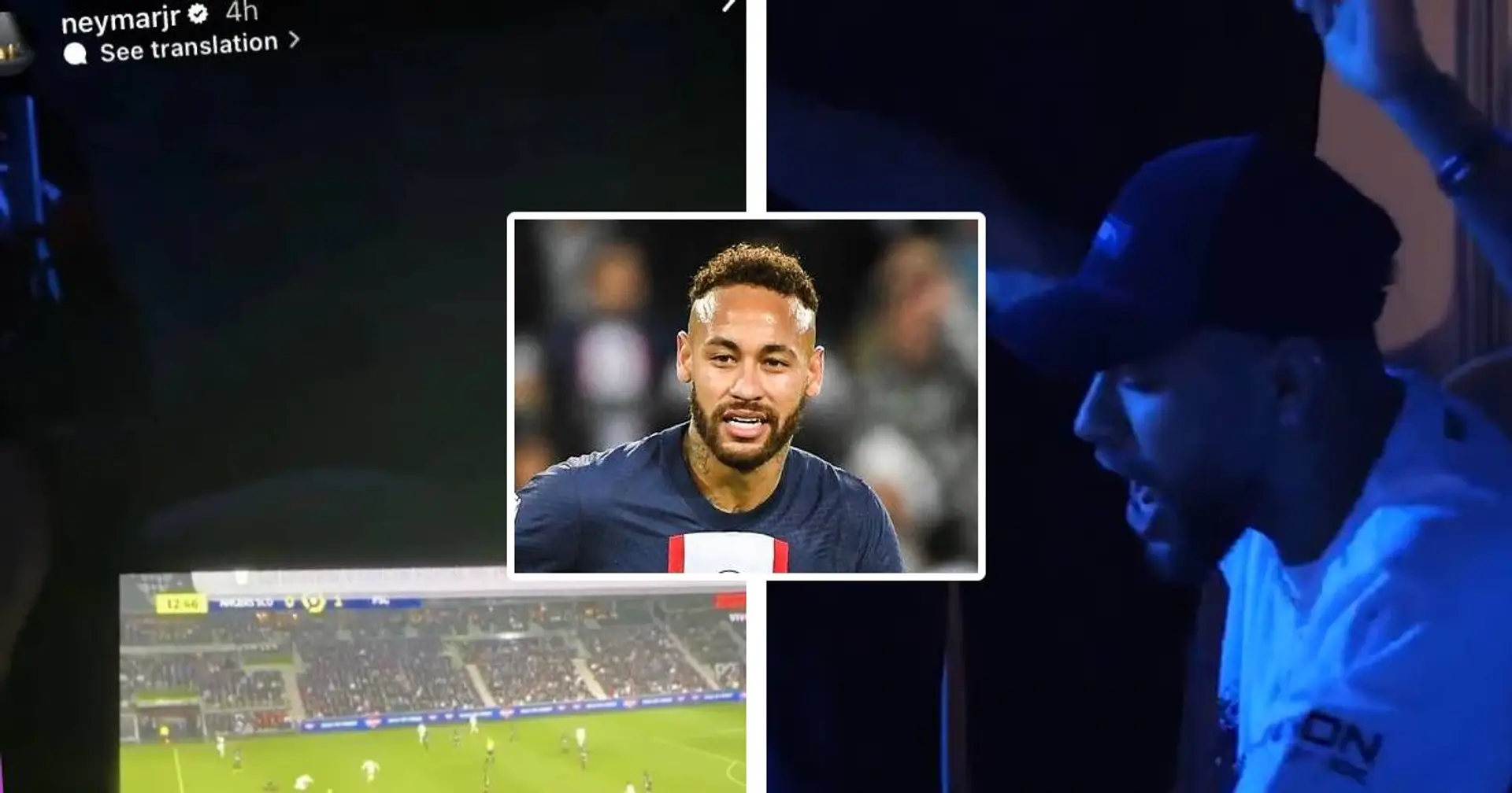 Aperçu : Neymar suit le match Angers vs PSG alors qu'il assiste à une partie de Counter Strike