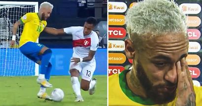 Neymar mette in imbarazzo i giocatori del Perù con incredibili abilità Samba poi piange dopo la partita
