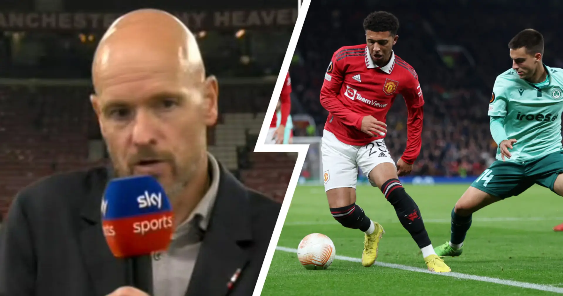 Ten Hag uses Sancho example to hint at more rotation for Man United forwards