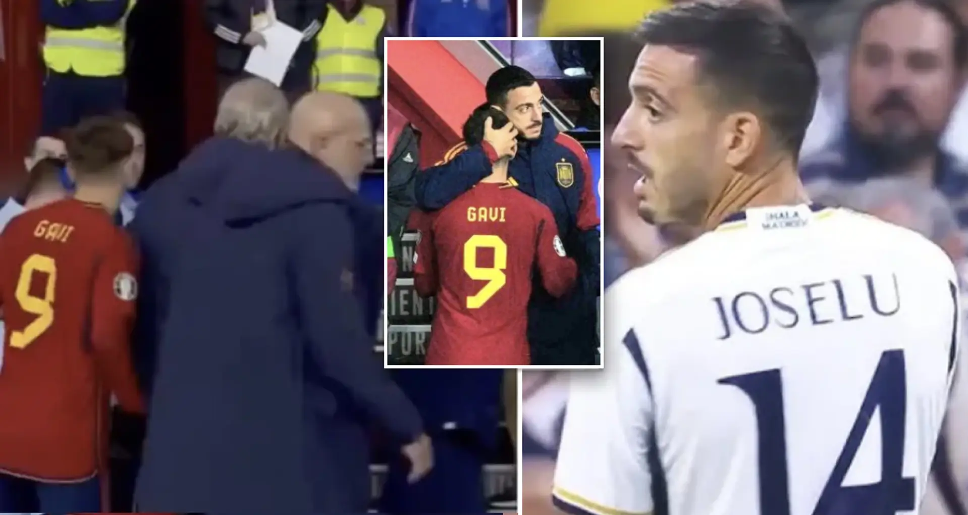 Caught on camera: Joselu's touching gesture for Barca's injured player on international duty with Spain