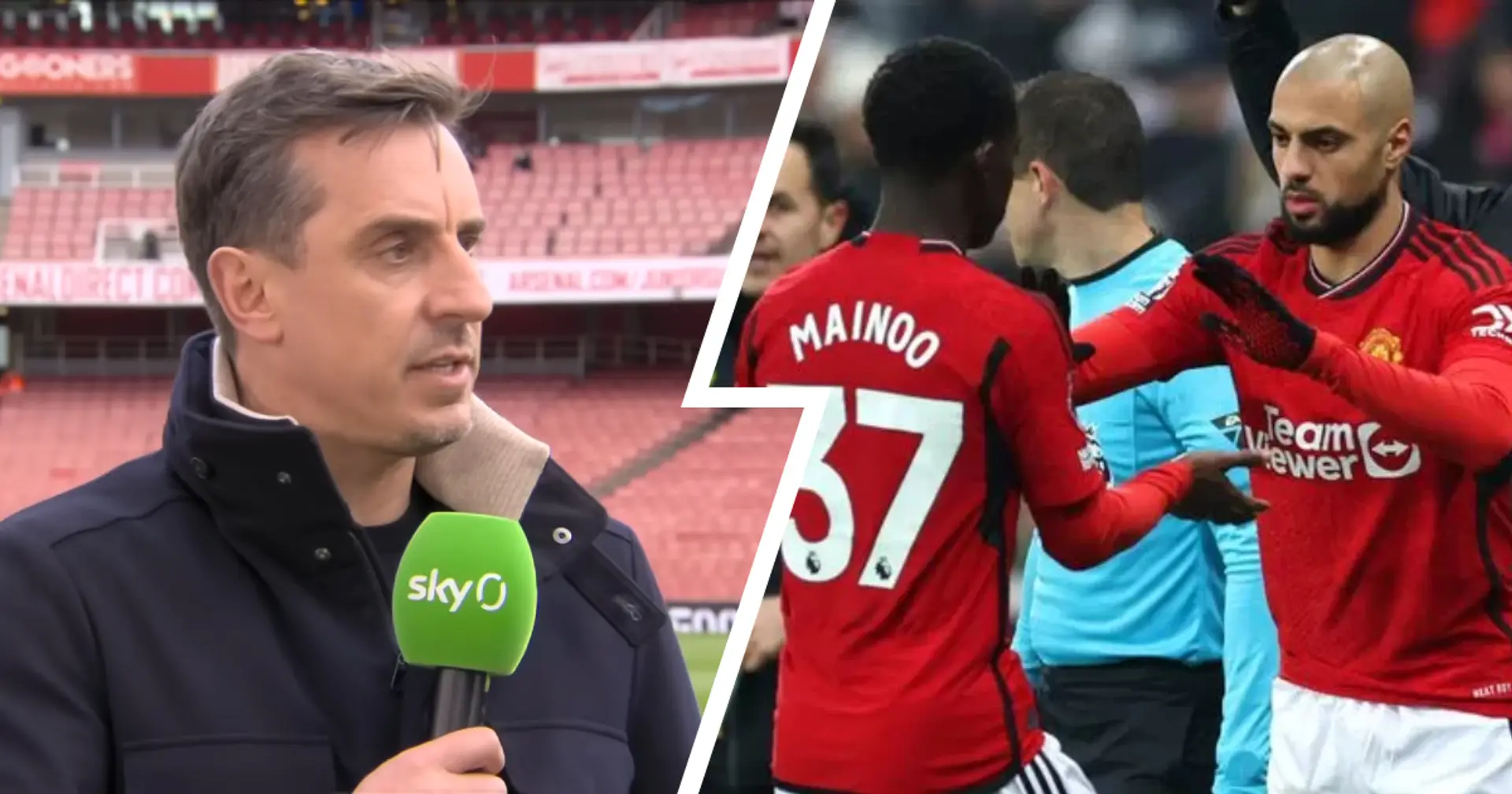 Gary Neville believes Sofyan Amrabat's time at Man United is over — because of Kobbie Mainoo 