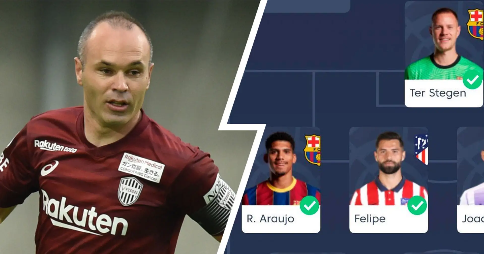 Blaugrana at heart: Iniesta's fantasy team packed with Barcelona players