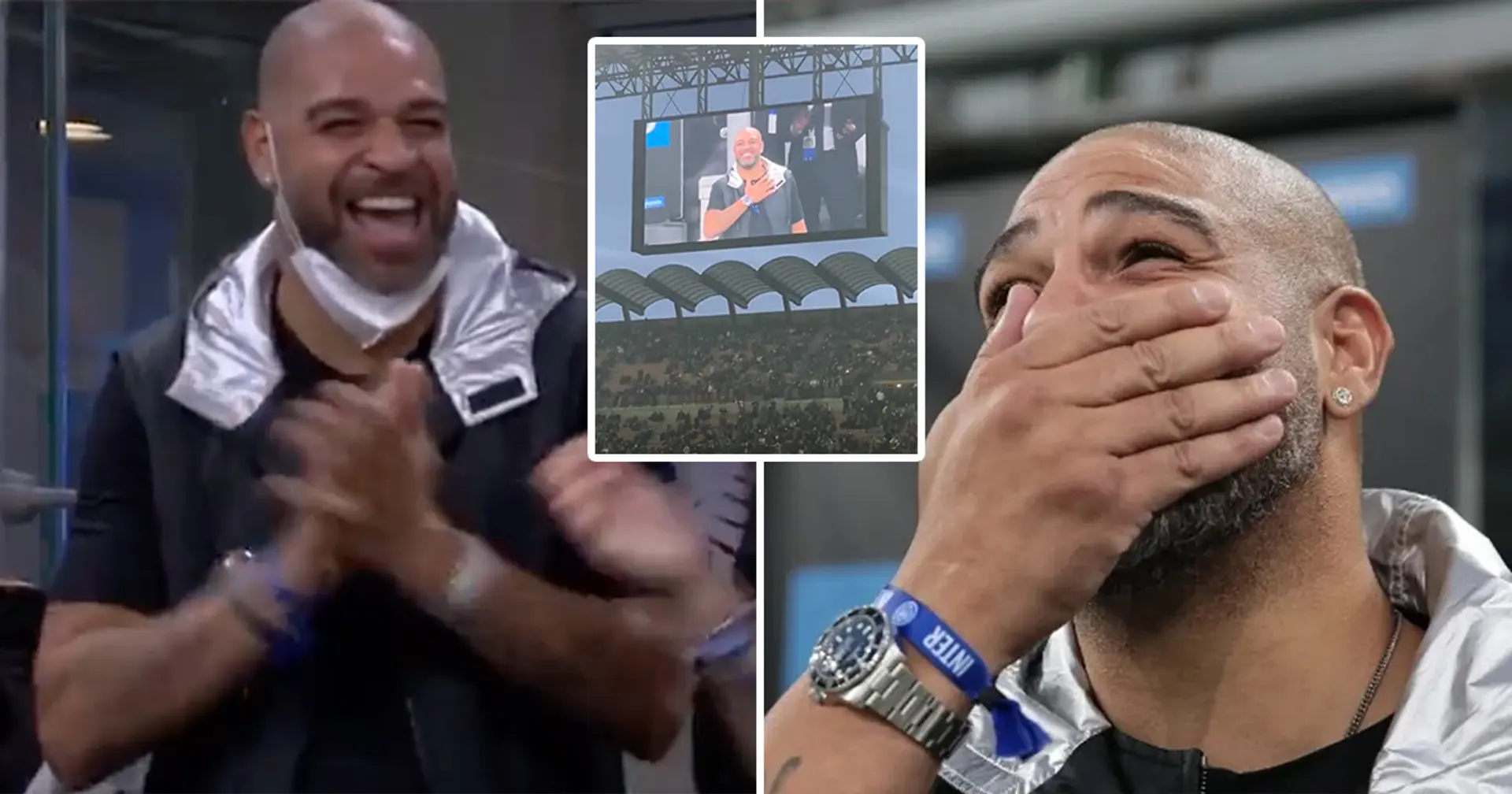 Adriano bricht nach seiner Rückkehr ins San Siro zum Spiel Inter gegen Milan in Tränen aus