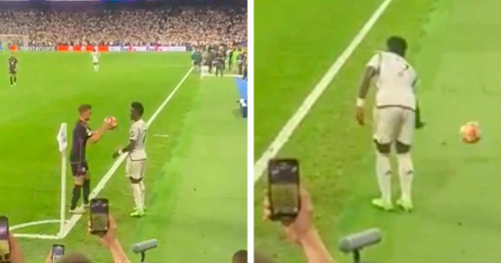 'But, but... he said he only wants to play football?': Vinicius Jr unnoticed antics v Bayern go viral