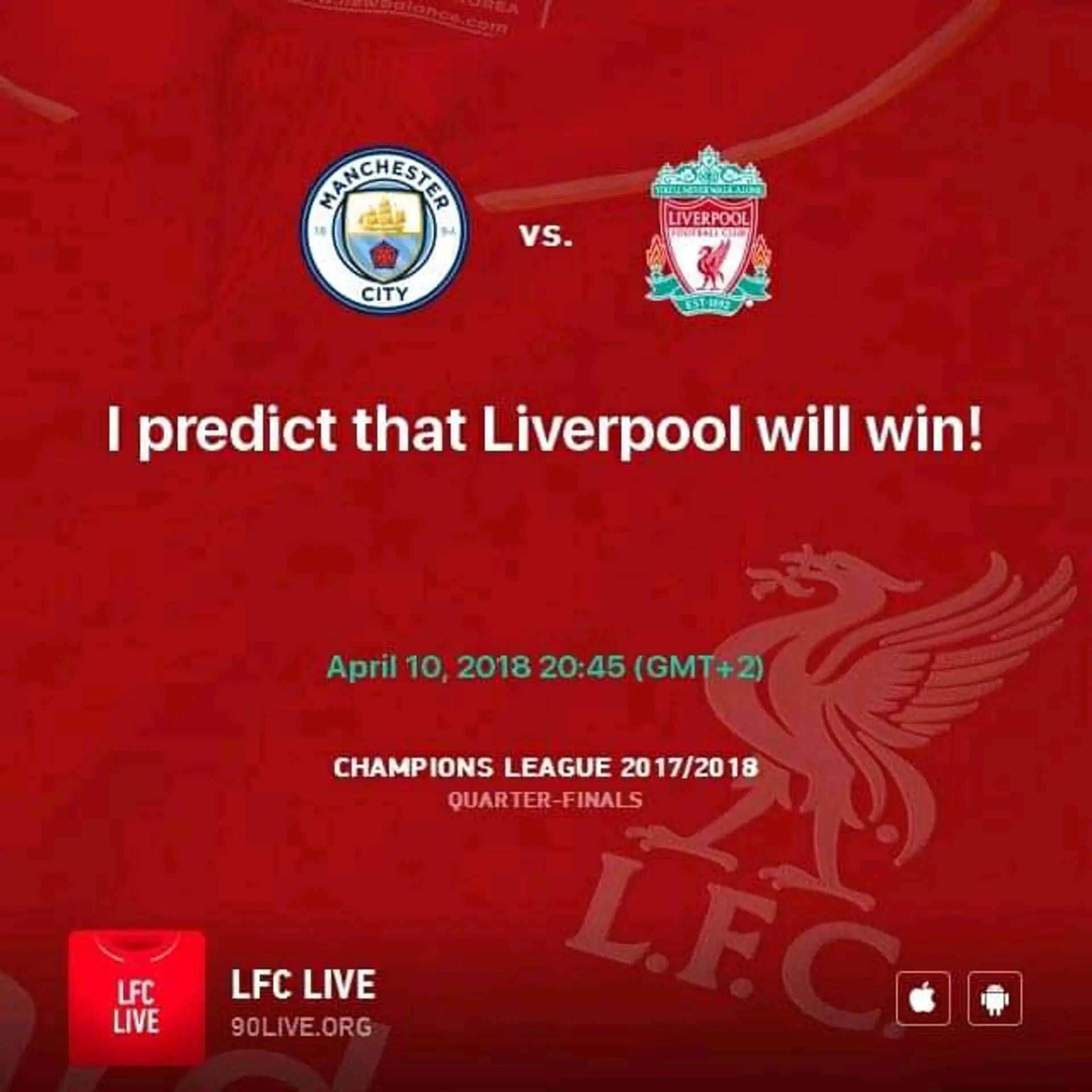 EXACTLY FOUR YEARS AGO TODAY I PREDICTED LIVERPOOL TO BEAT MAN CITY IN UCL AND IT HAPPENED, SO CAN HISTORY REPEAT ITSELF THIS TIME IN THE EPL? I SAY YES