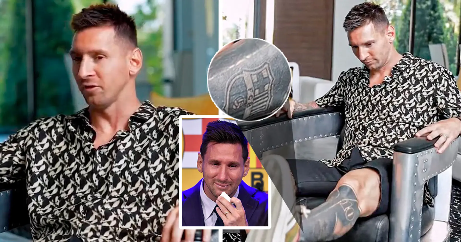 Messi explica por qué decidió tatuarse el escudo del Barça en la pierna tras fichar por el PSG