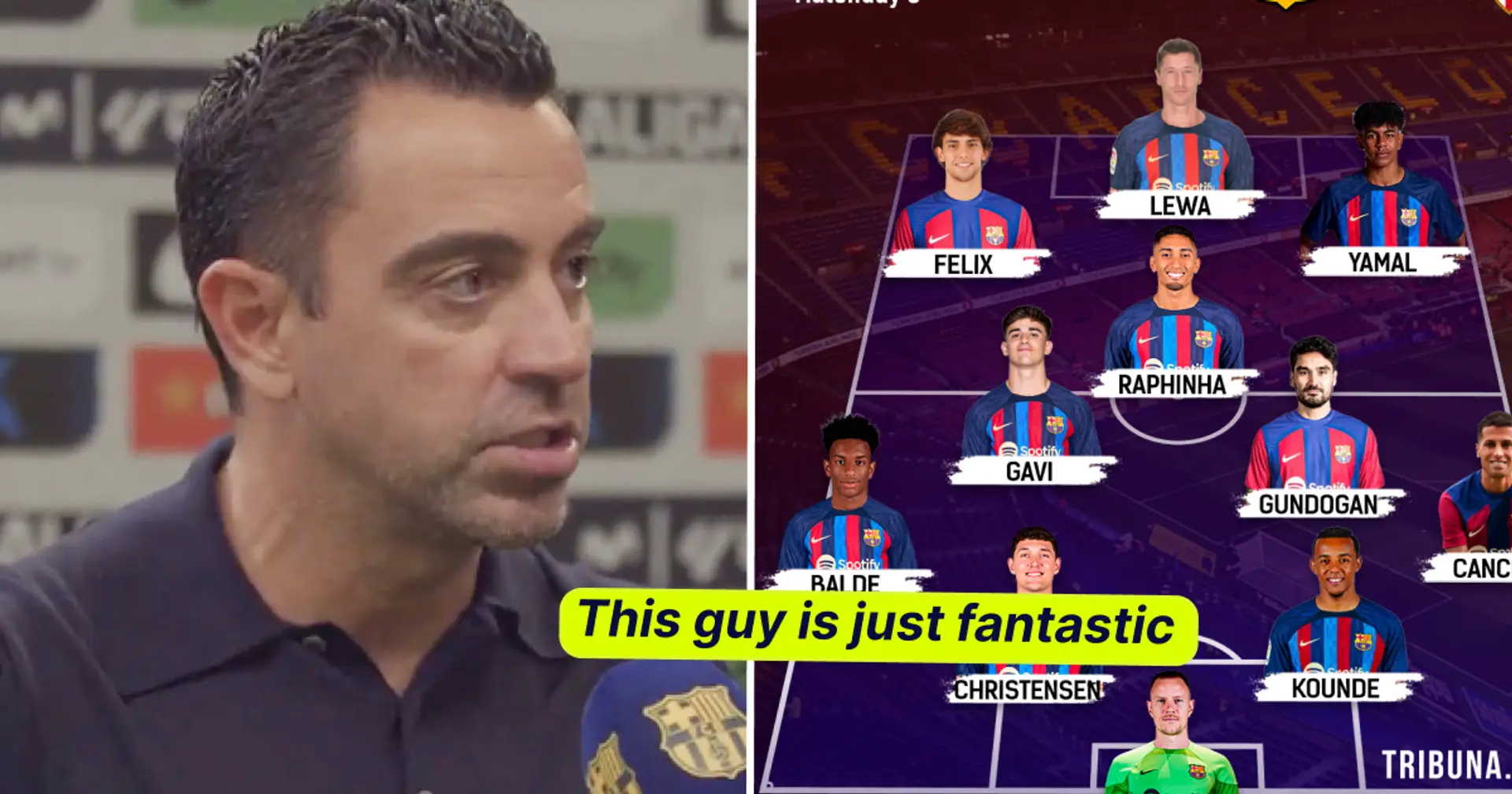 'We're so lucky to see him play': Barca fans in love with their in-form player, Xavi praised him too