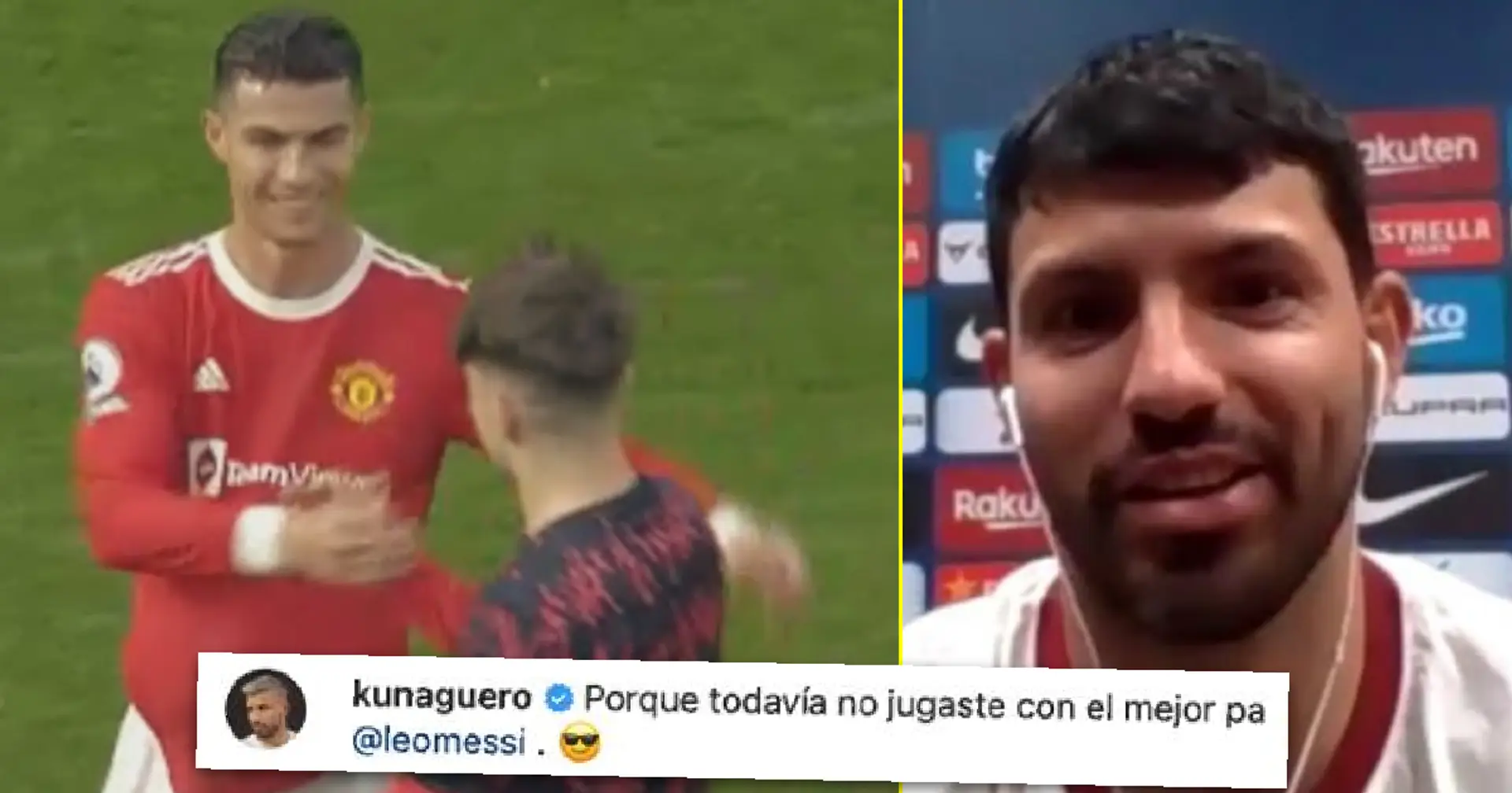 United youngster names Cristiano GOAT on Instagram, Aguero replies in style
