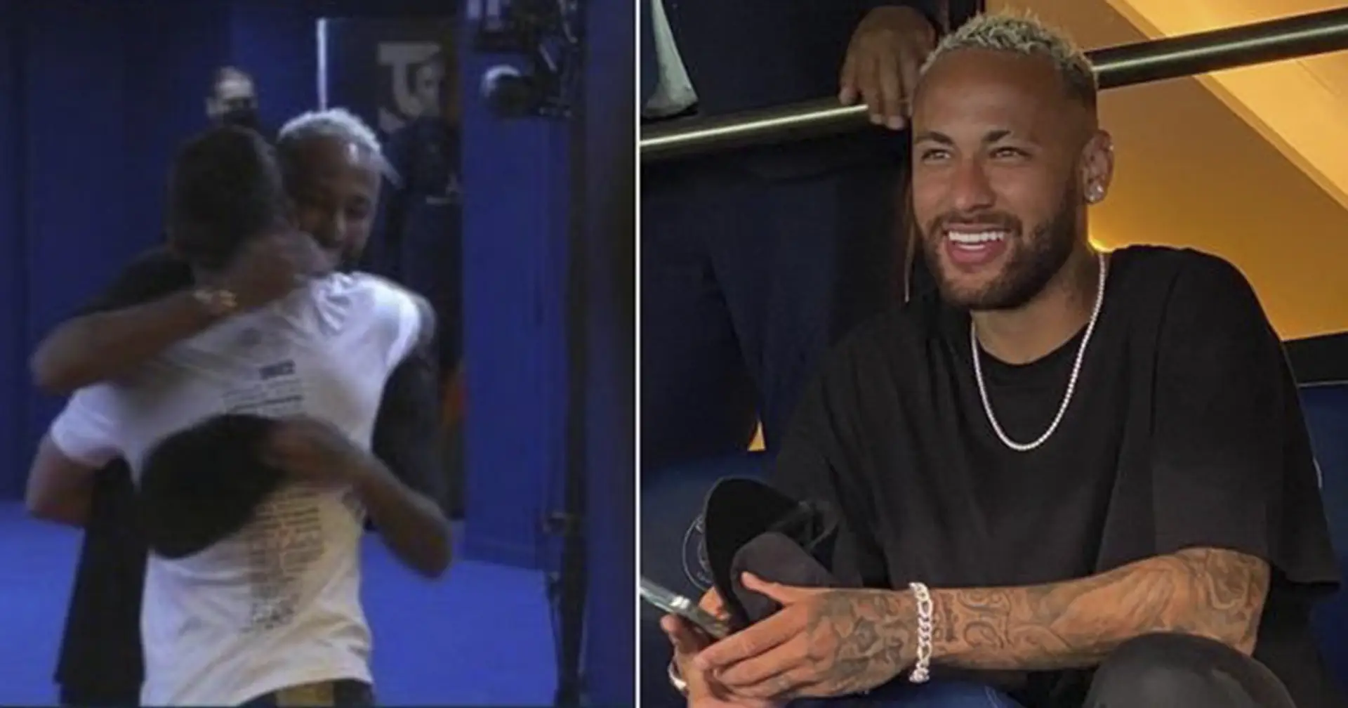 Neymar looks on in awe as Messi gets unveiled to PSG fans, backstage hug caught on camera