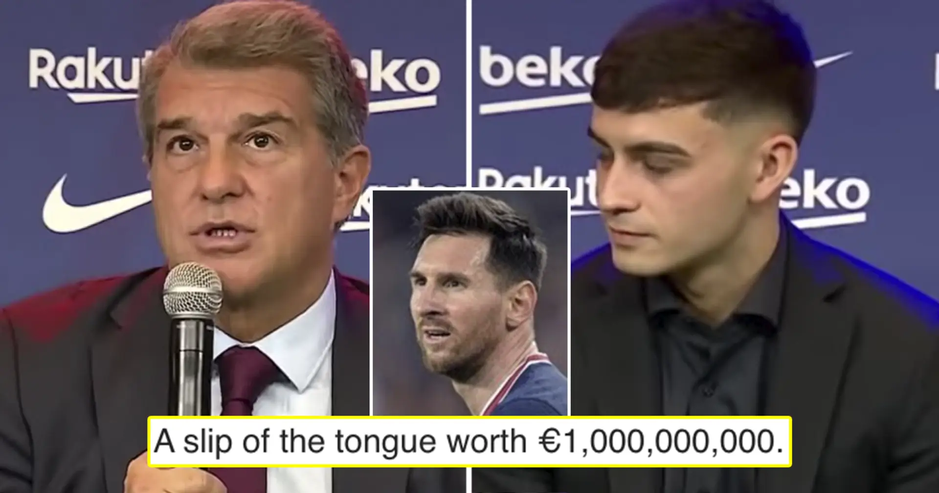 'If I were Pedri, I would re-read the contract': Fans react as Laporta mistakenly calls 18-year-old 'Messi' at presser