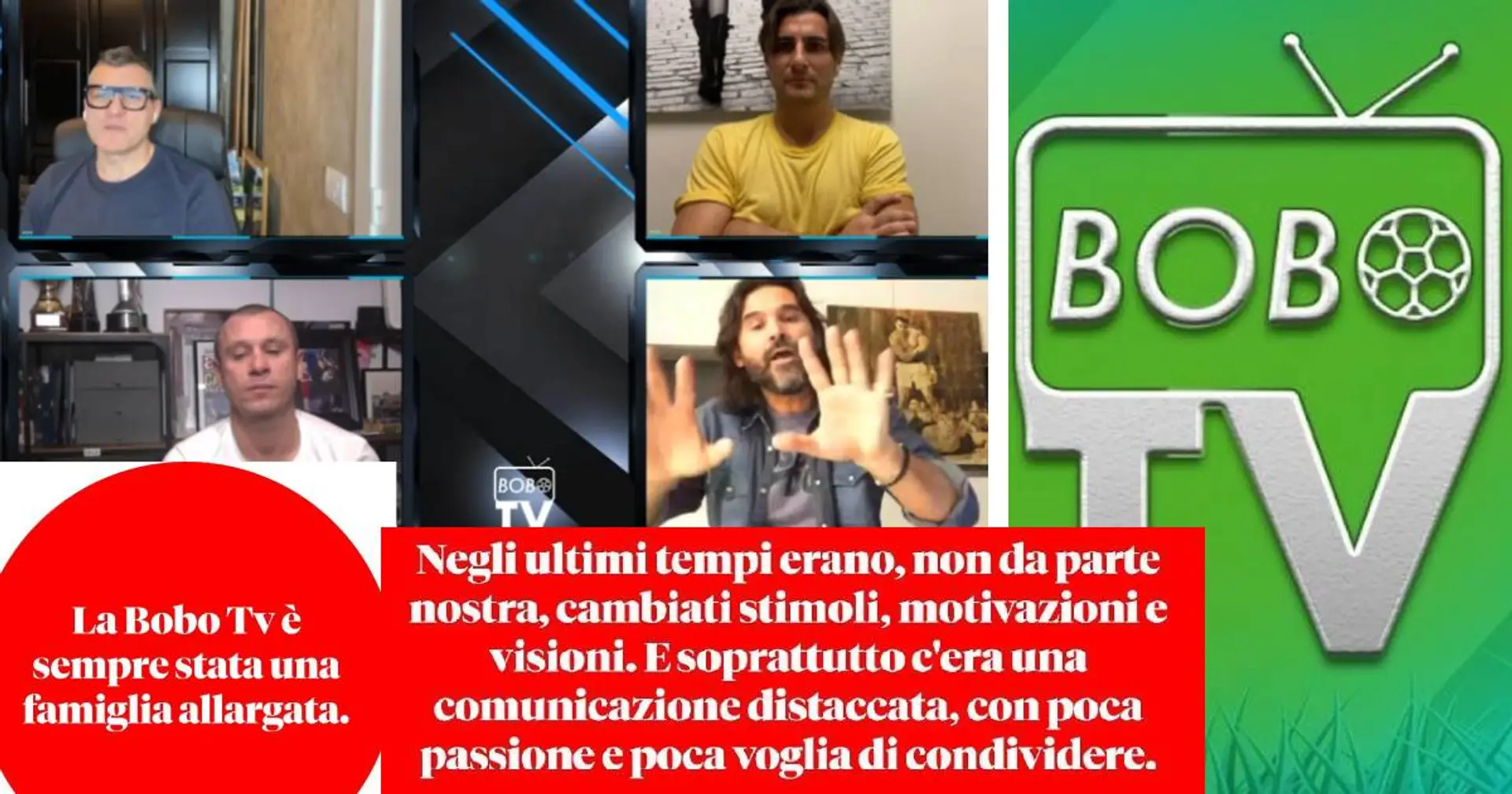 'Sepolto e ucciso lo spirito': durissimo comunicato di Adani, Cassano e Ventola contro la Bobo TV 