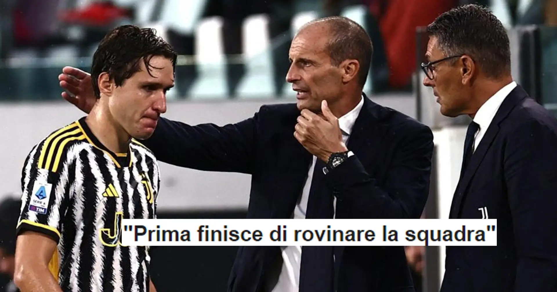 "Prima finisce di rovinare la squadra", la reazione dei tifosi della Juventus al provvedimento di Allegri verso Chiesa