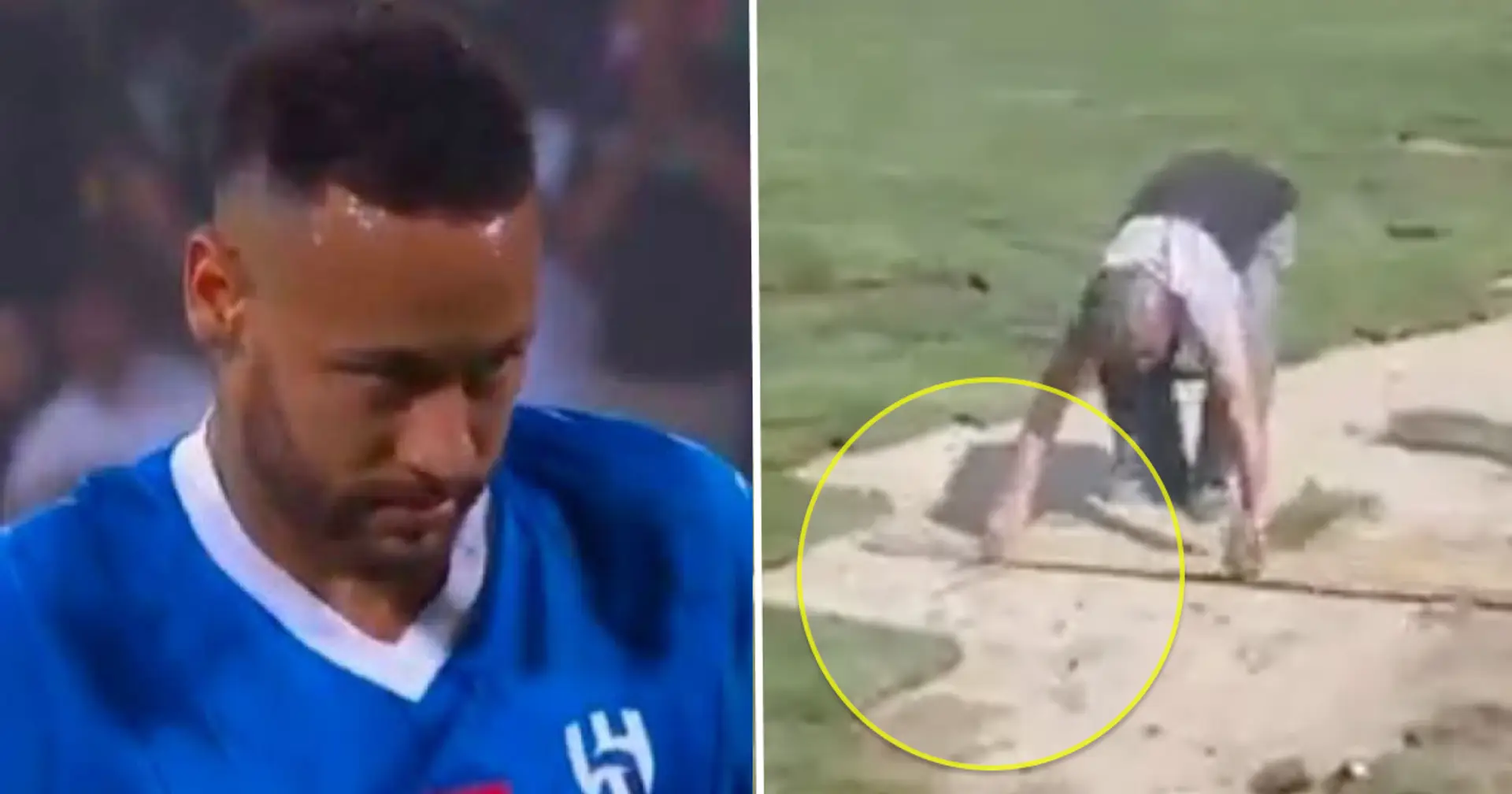 Neymar reacts to 'CATASTROPHIQUE' pitch Al Hilal about to play on in Asian Champions League