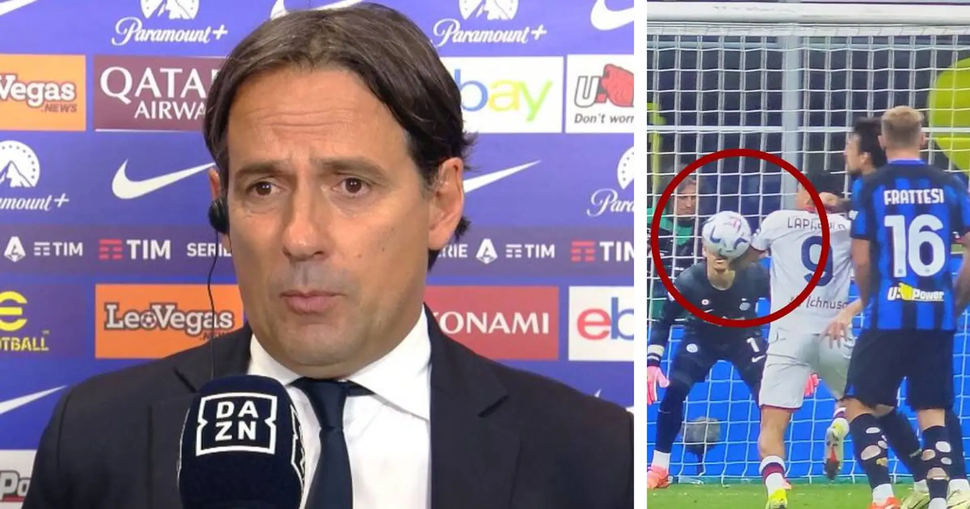 Inzaghi carica l'Inter per il Derby e commenta da gran signore l'assist di braccio che ha fermato i nerazzurri 