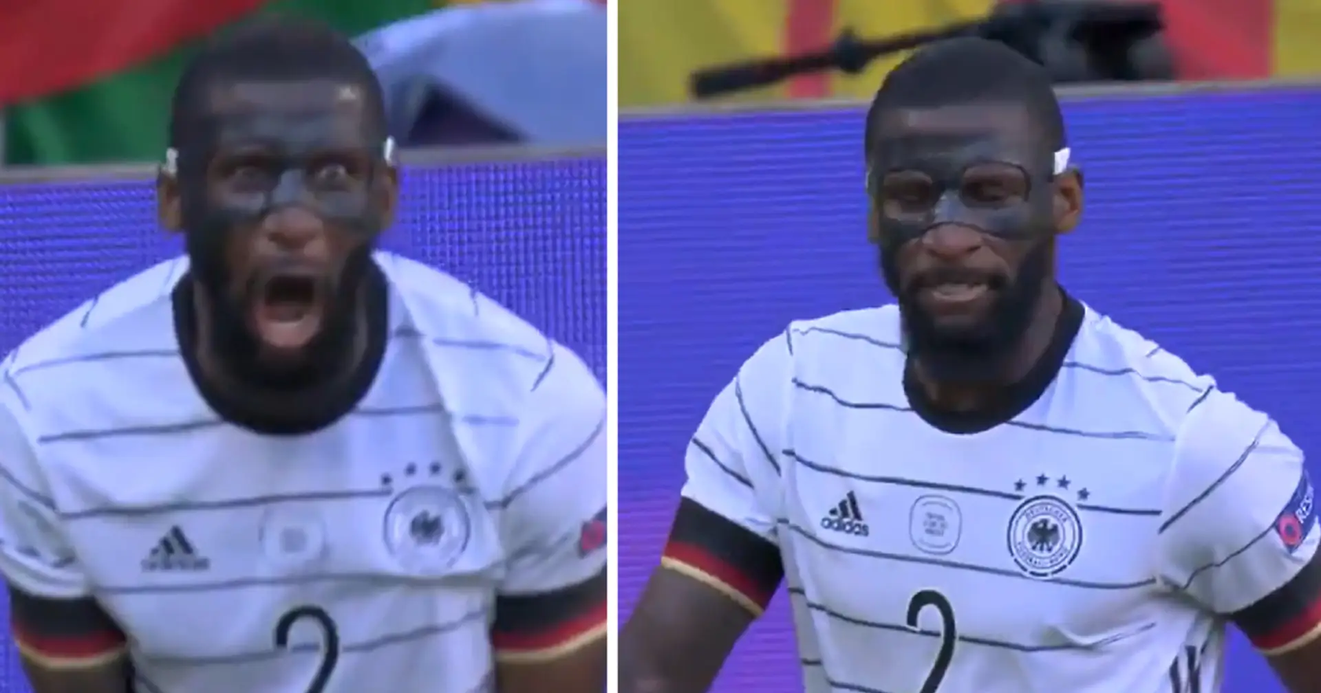 Warrior: Rudiger's emotional reaction during Germany's 4-2 win - spotted