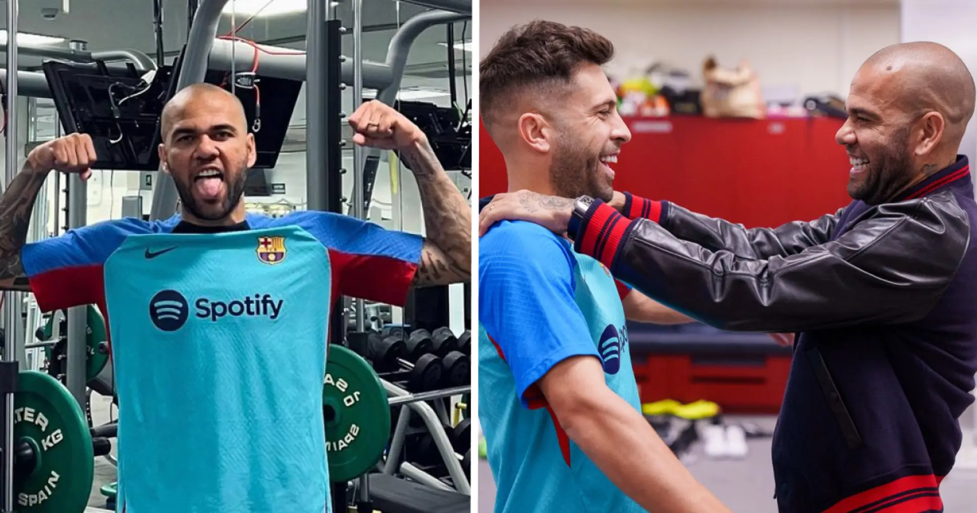 5 best pics as Dani Alves pays visit to Barca's training ground