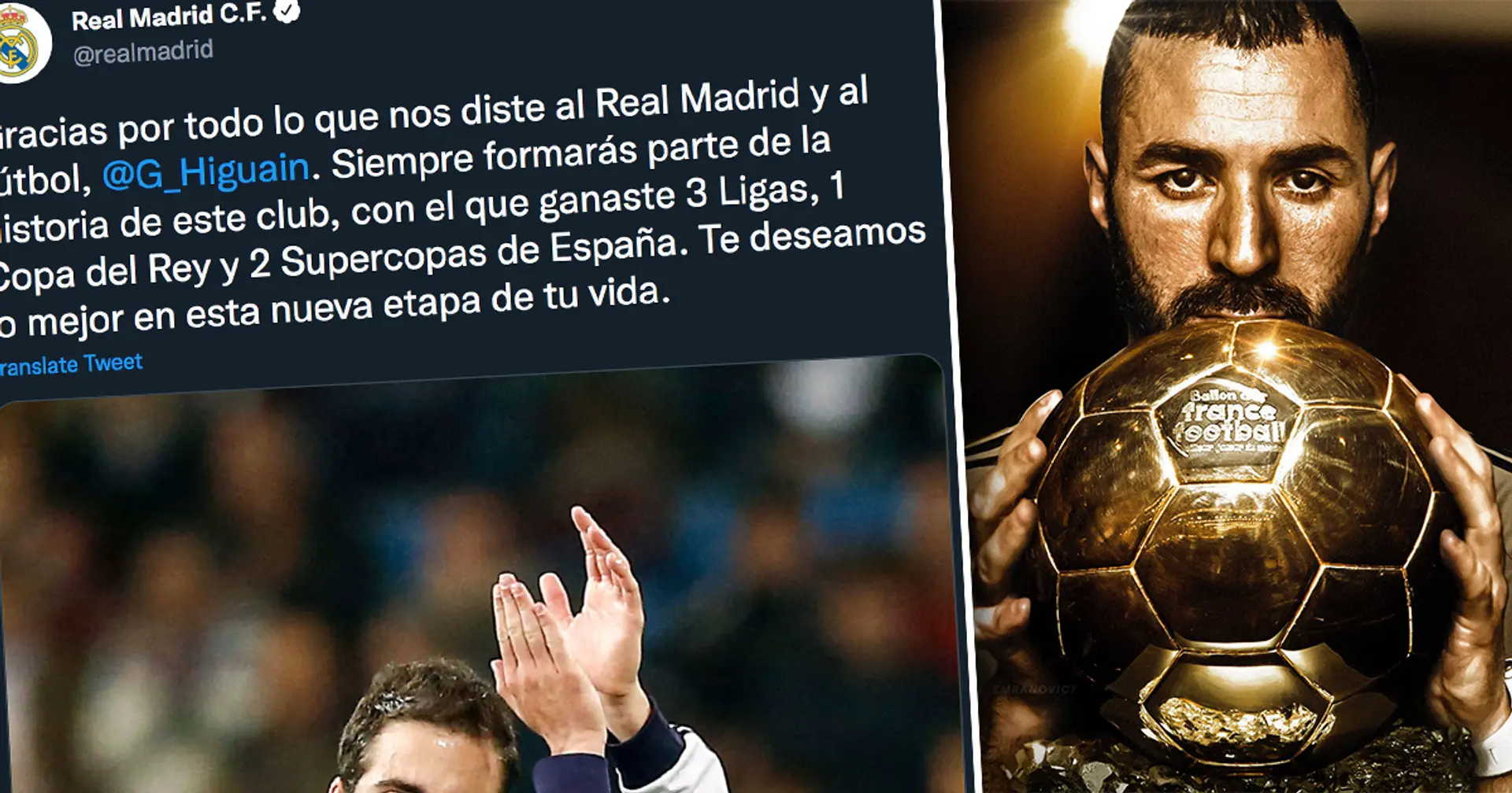 Le Real Madrid envoie un message d'adieu à Higuain et 2 autres actus sous-radar du jour
