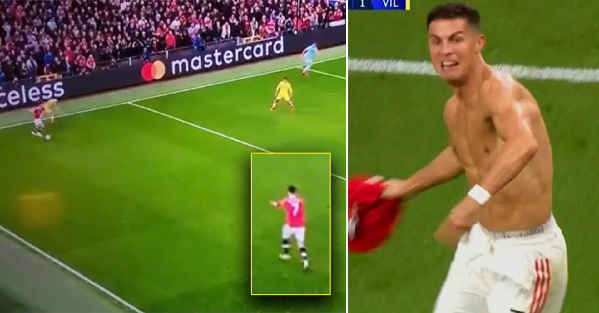 Edinson Cavani überrascht Cristiano Ronaldo mit einer unerwarteten Szene in der 81. Minute