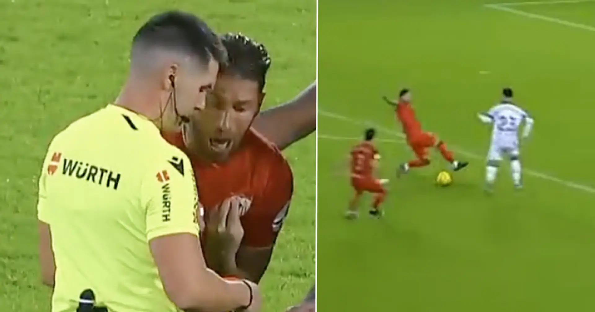Visto: Ramos le ruega al árbitro que revise el VAR tras recibir una tarjeta amarilla, sucede algo extraño después