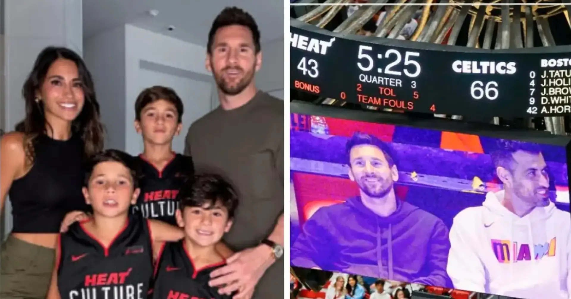 Der Messi-Clan besuchte ein NBA-Spiel - in den sozialen Medien fiel sofort ein interessantes Detail an den Trikots von Leos Kindern auf