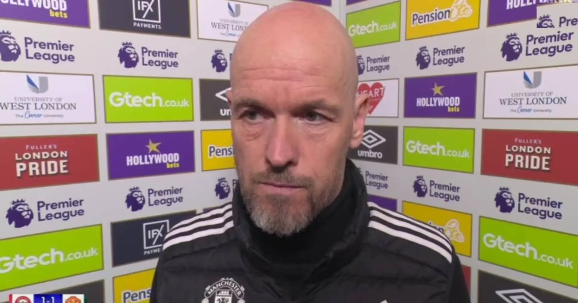 'We conceded shots, not goals': Ten Hag insists Brentford performance won't bother him if Man United won