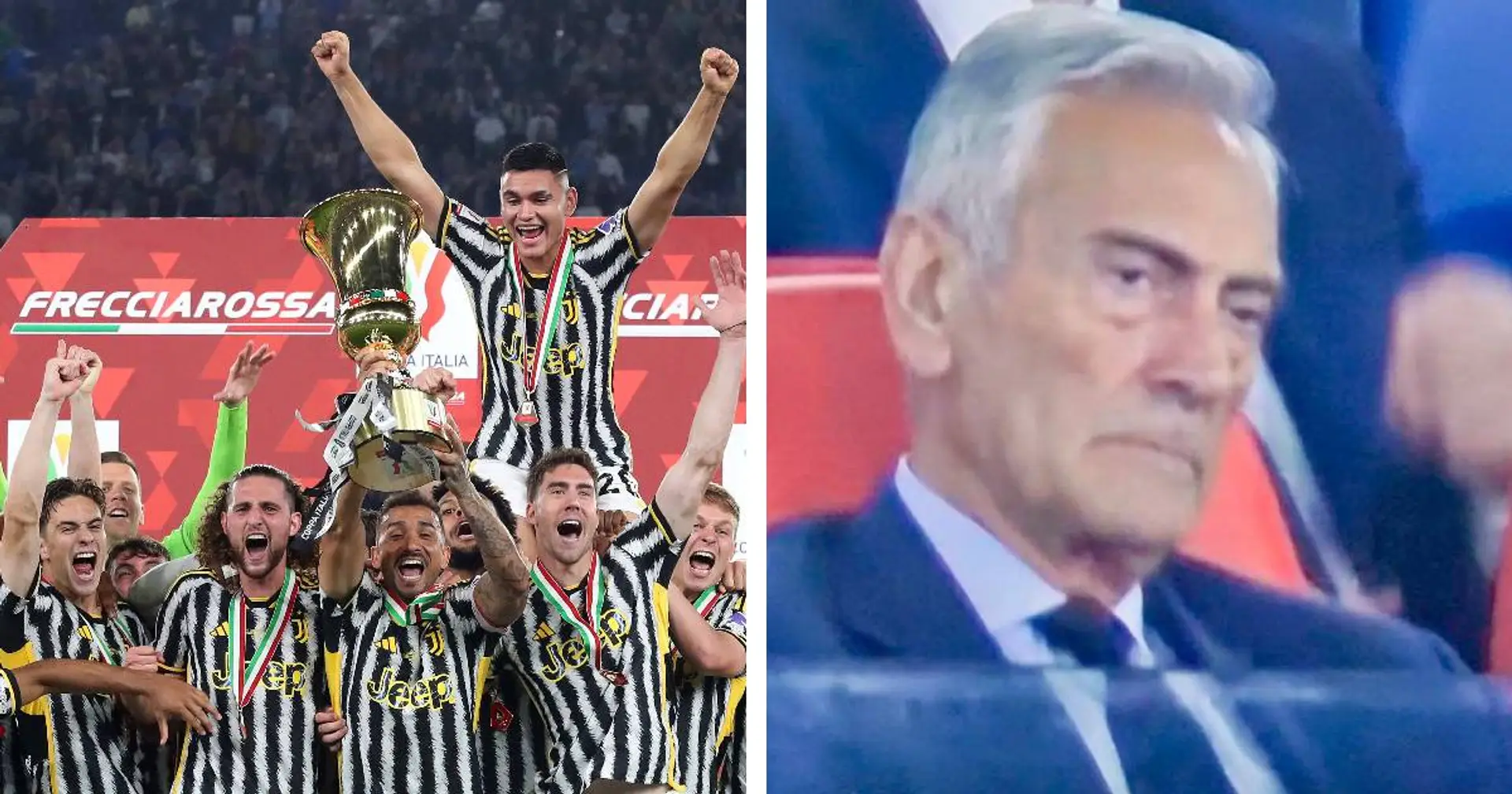 'Gravina un uomo distrutto, alla faccia tua! 🤡': i tifosi della Juve gongolano dopo la conquista della Coppa Italia
