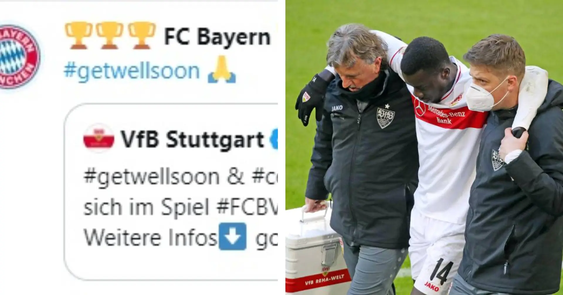 FC Bayern wünscht Stuttgart-Profi Wamangituka, der sich das Kreuzband gerissen hat, gute Besserung