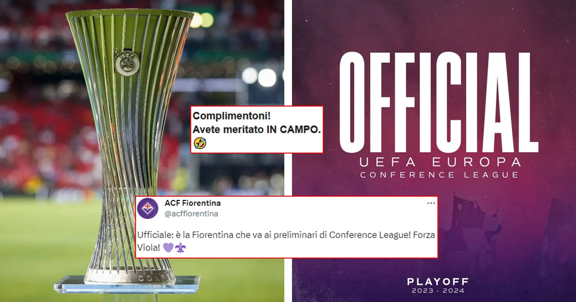 "Meritato!": i tifosi della Juve rispondono alla Fiorentina che celebra la 'qualificazione' alla Conference League