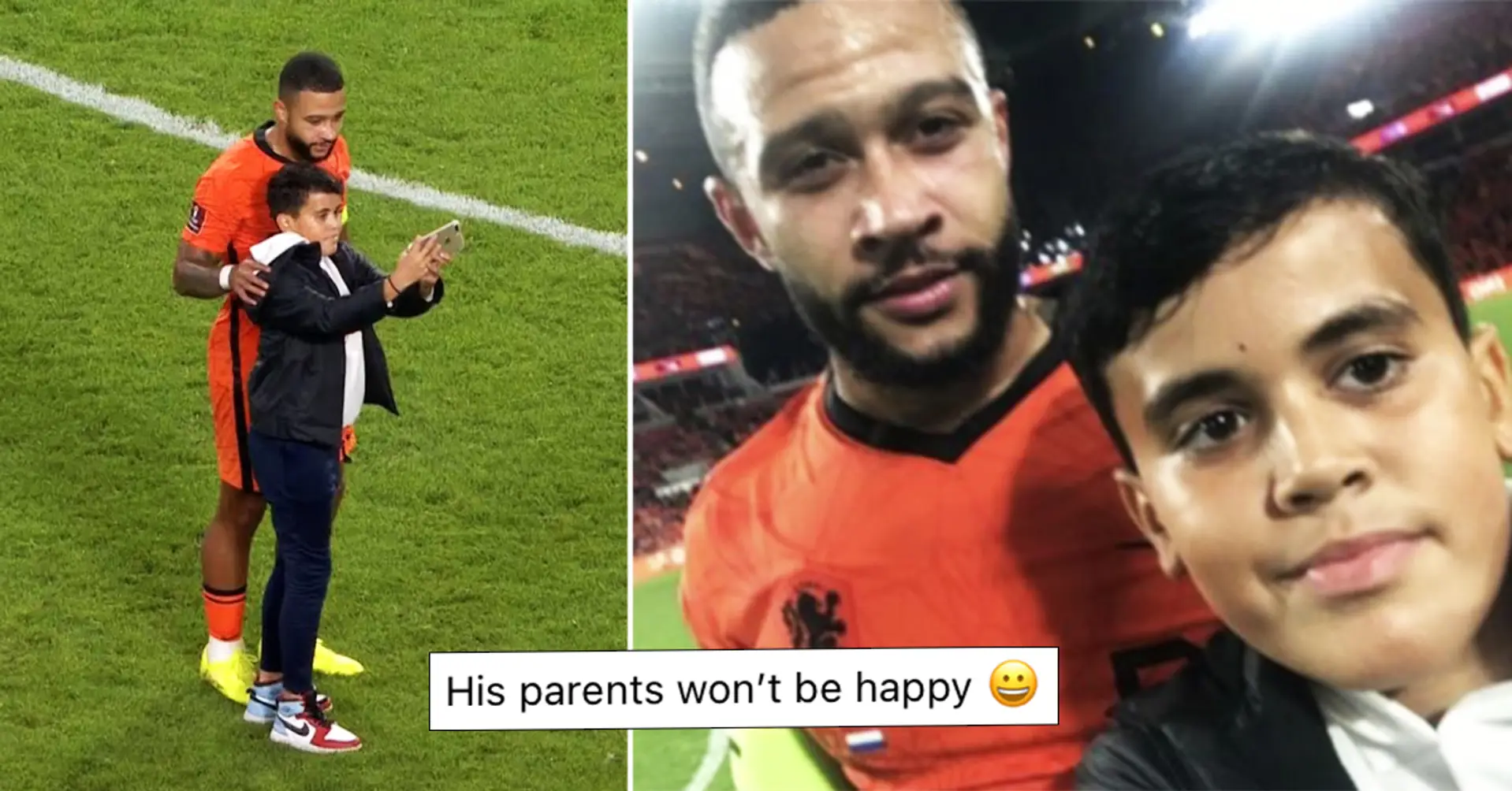 Revealed: how much money this little kid had to pay after taking selfie with Depay during match