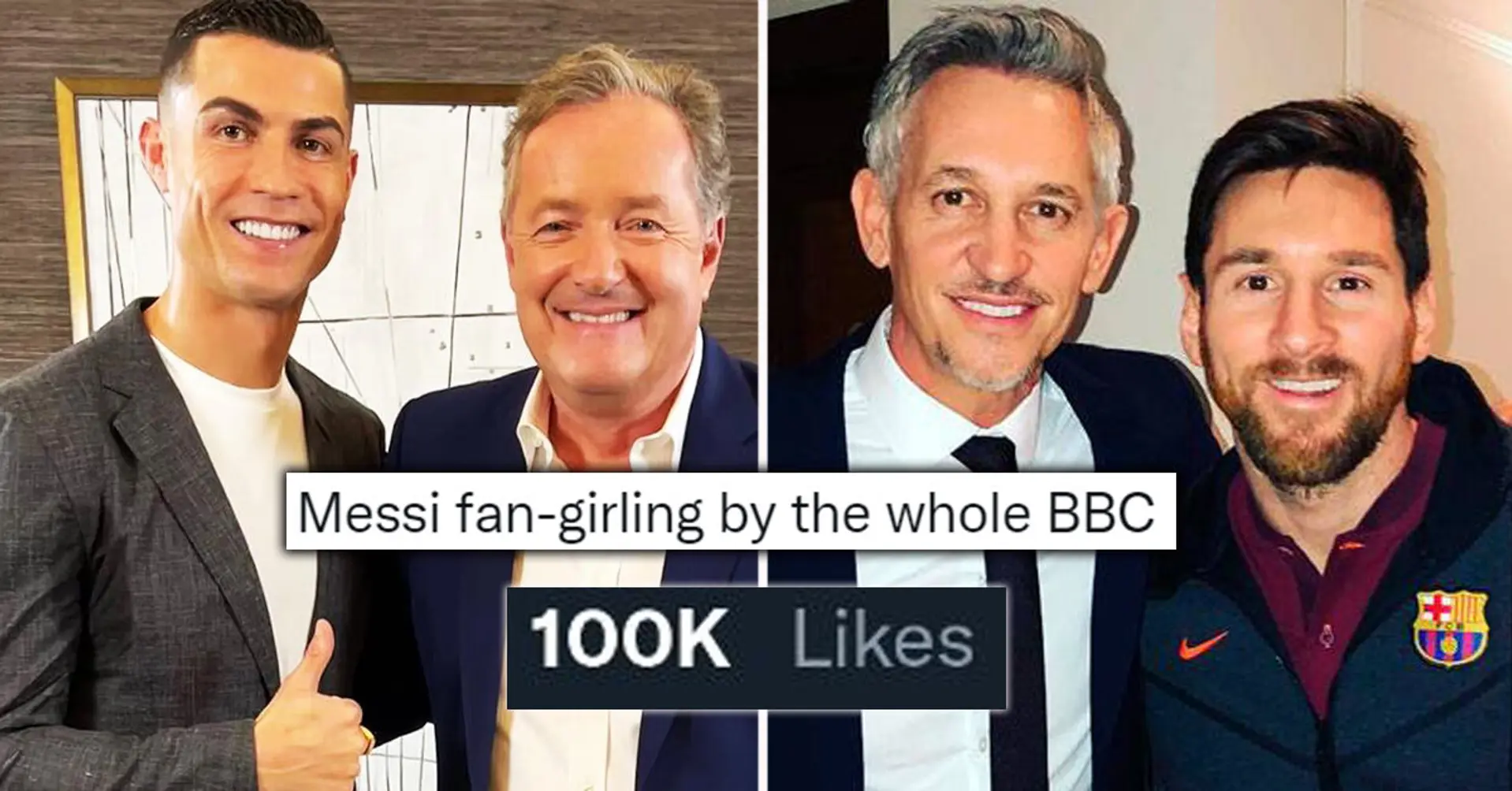 "Verhält sich wie ein gnadenloses Fan-Mädchen von Messi": Piers Morgan und Gary Lineker stritten auf Twitter wegen Leo und Cristiano  