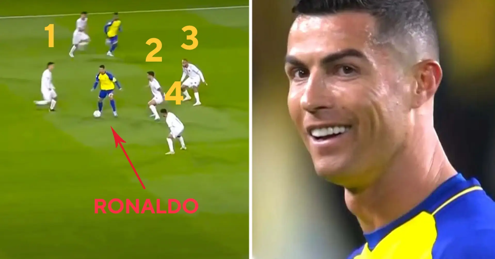 Gesichtet: Was Ronaldo tat, als er von 4 Verteidigern umzingelt war - der Portugiese zeigte, wer der König ist