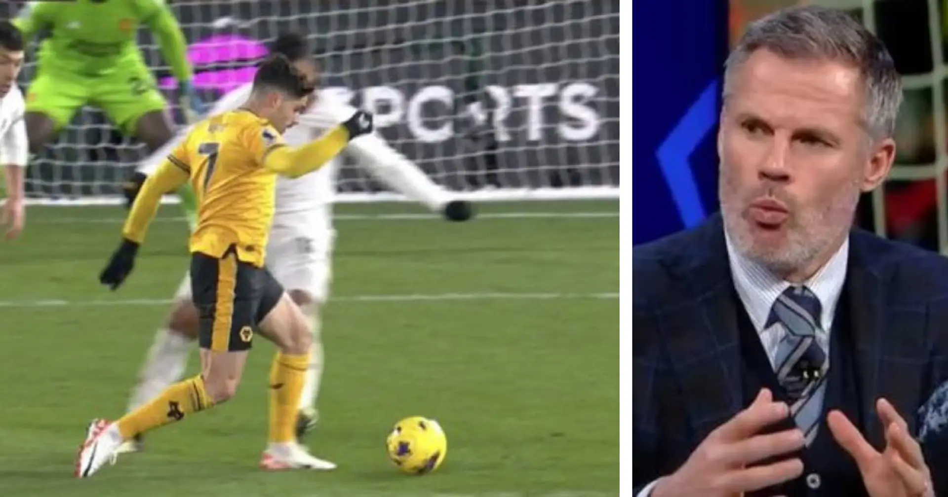 'That's not a penalty!': Jamie Carragher joins Man United fans in condemning referee call vs Wolves