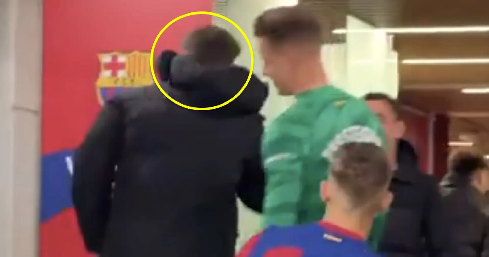 Retired Barca legend spotted heading to locker room after Las Palmas win
