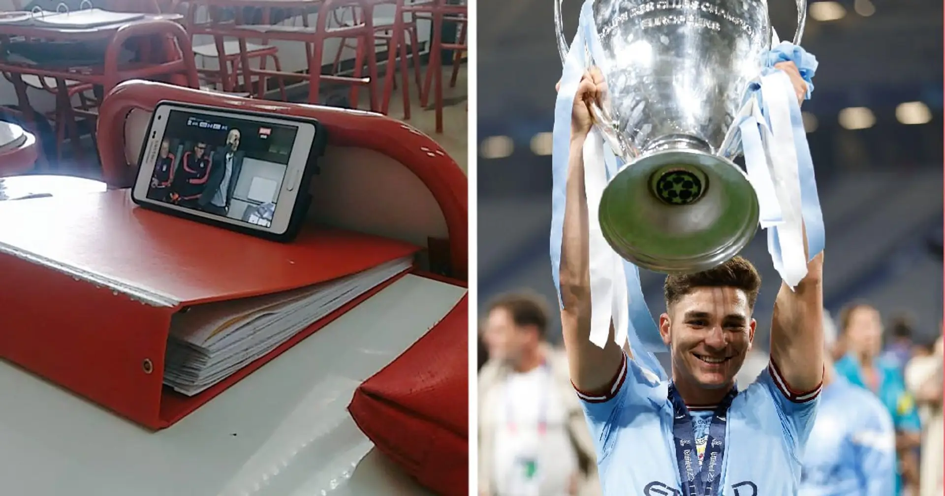 Vor 7 Jahren verfolgte Julian Alvarez die Spiele des FC Bayern auf seinem Handy - dieses Foto ging viral