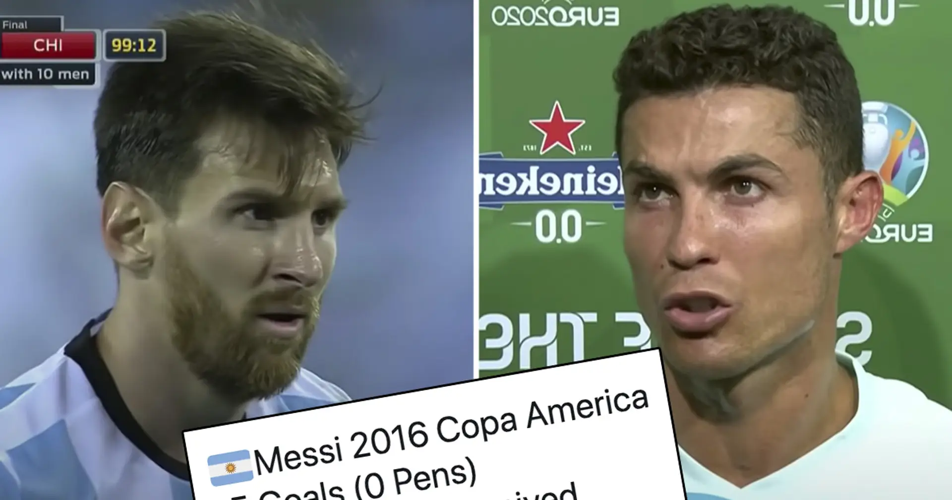 Messi and Ronaldo scored 5 goals at international tournament just once – but which record is better?