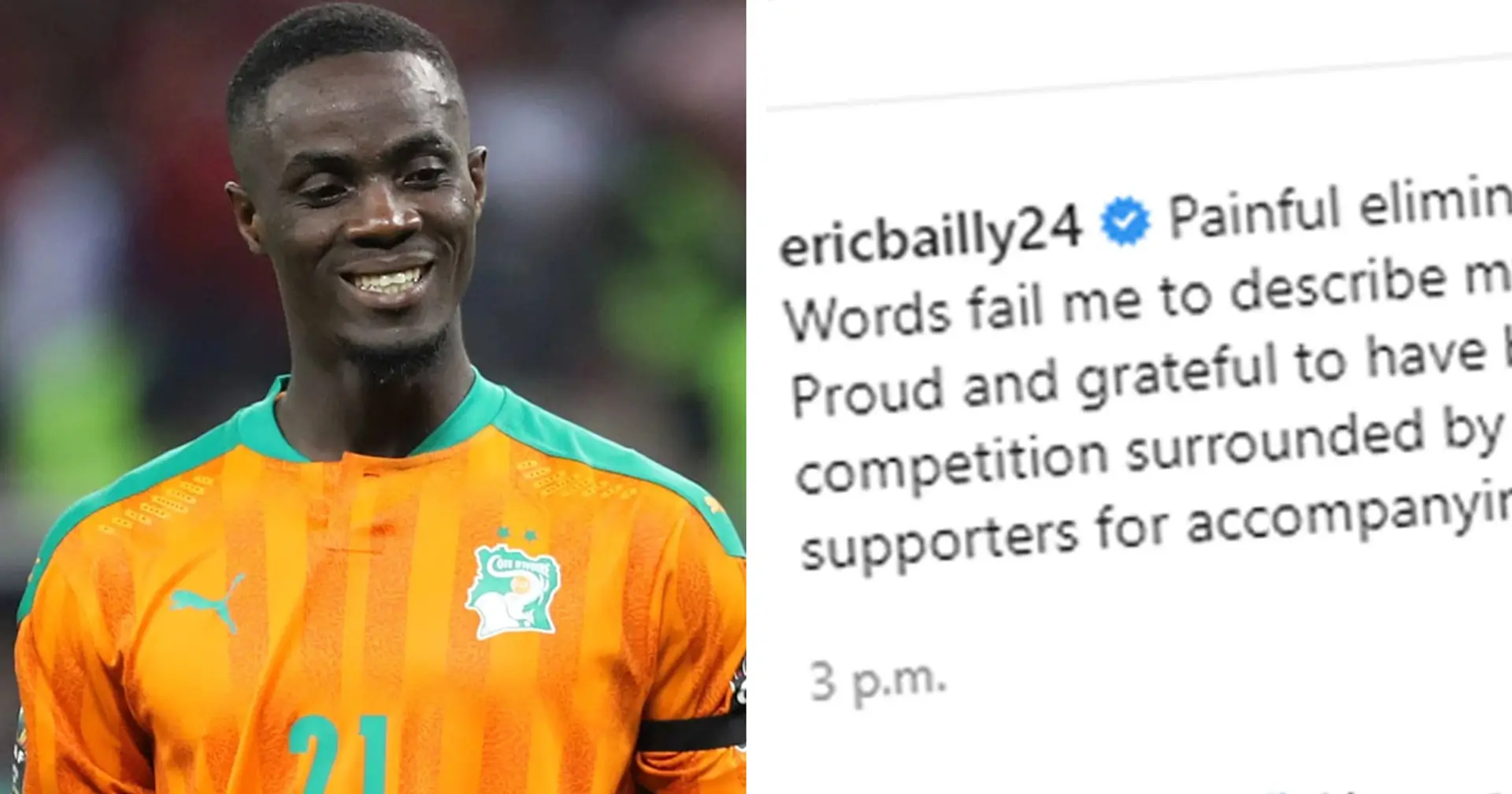 'I am at a loss for words': Bailly reacts to disappointing AFCON elimination