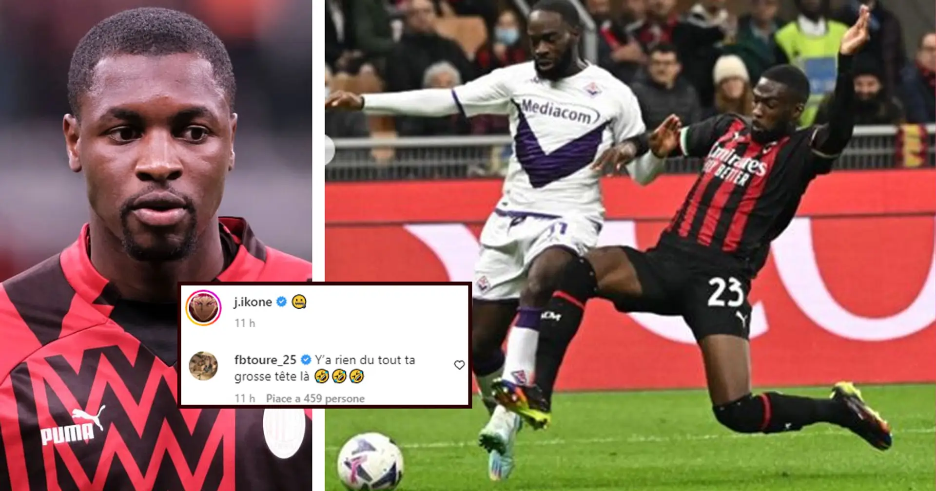 "🤐": Ballo-Tourè zittisce le polemiche di Ikonè sui social dopo la vittoria del Milan sulla Fiorentina