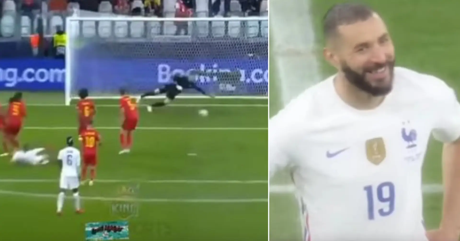 Magic: Benzema scores incredible goal for France while 'practically' sitting on the floor 