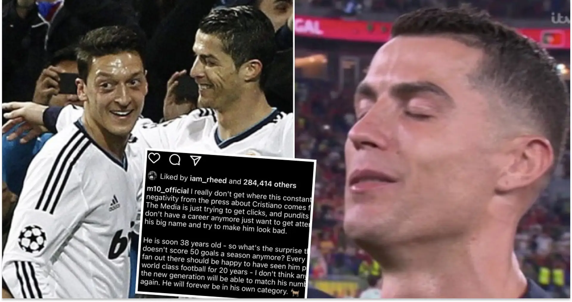 Mesut Ozil s'en prend aux médias pour les critiques sur Cristiano Ronaldo et dit qu'il "mérite plus de respect"