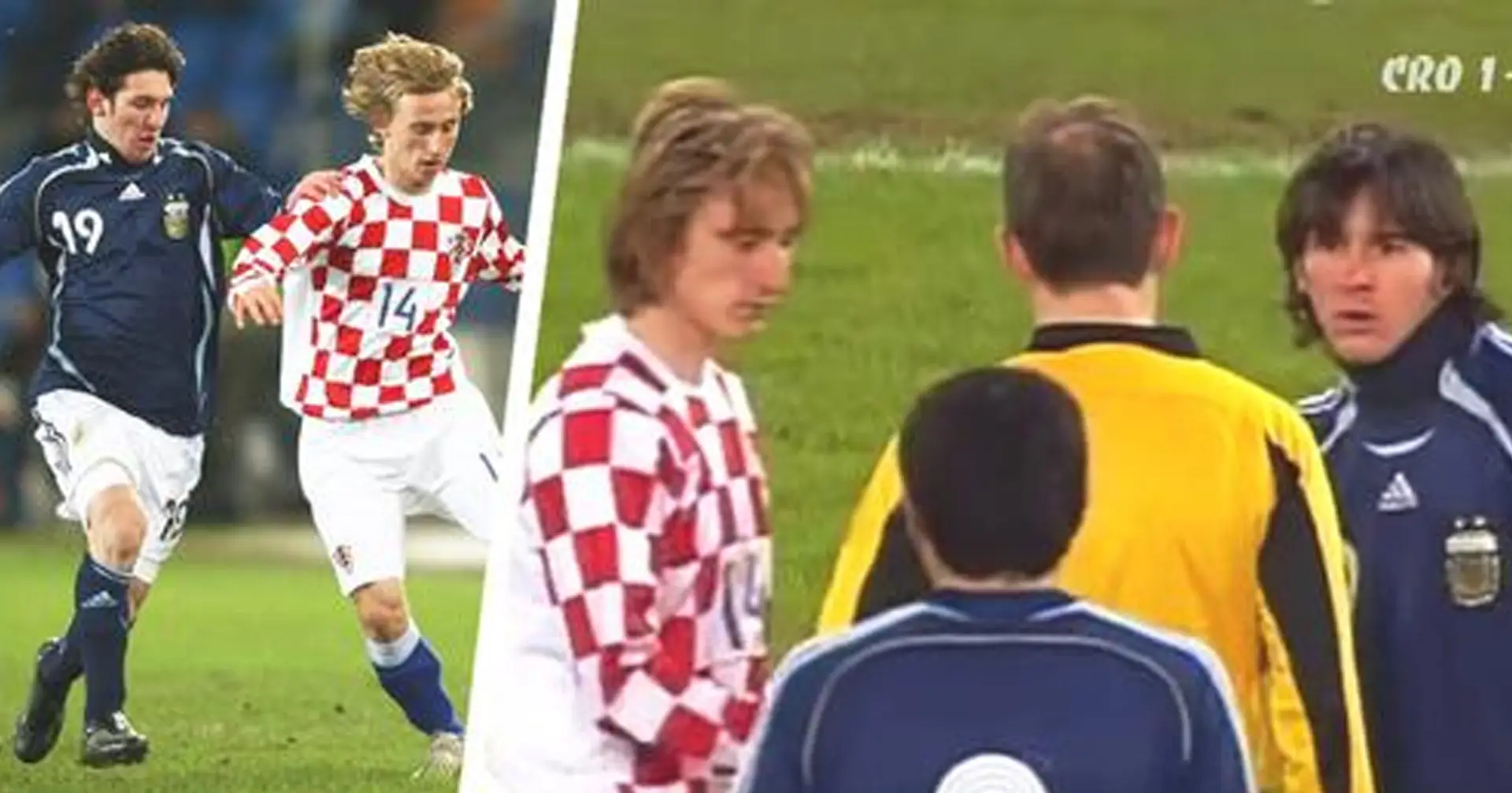 Messi und Modric trafen vor 16 Jahren zum ersten Mal aufeinander: Luka gab sein Debüt für Kroatien und Leo machte 1+1