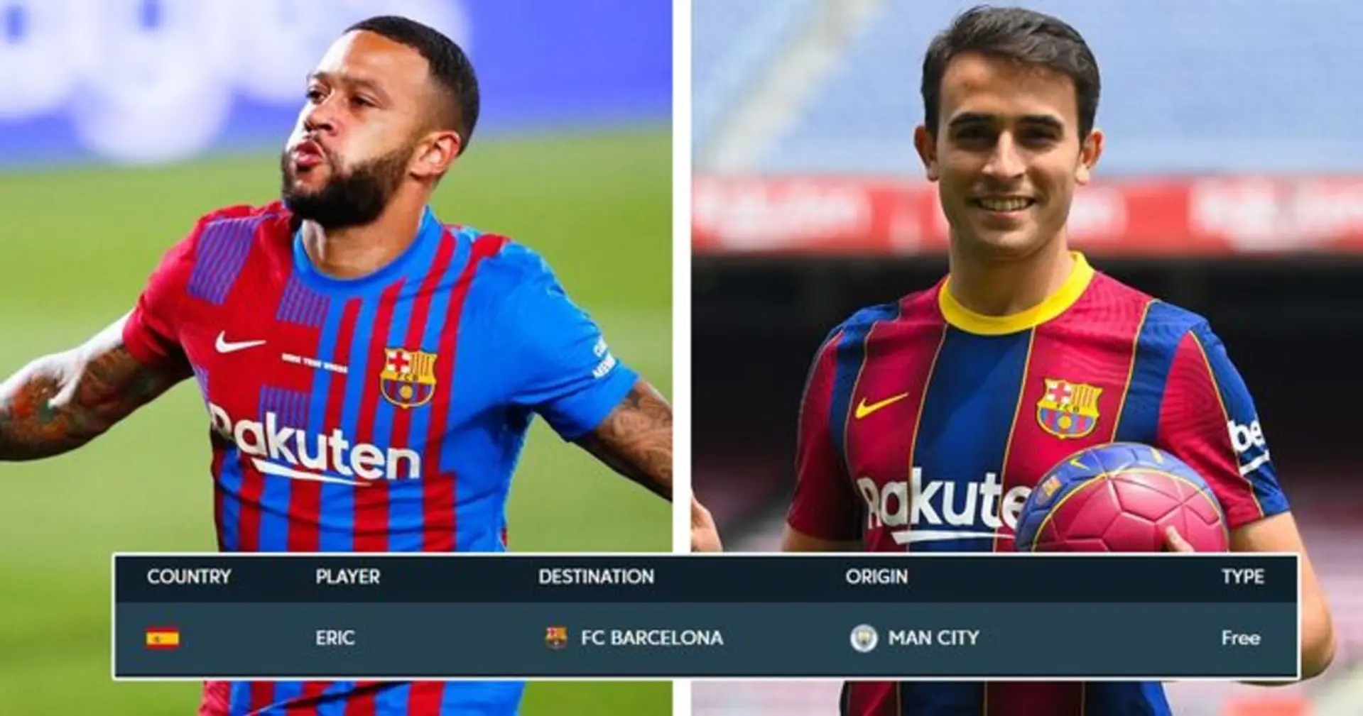 Tanto Depay como Eric García inscritos oficialmente por LaLiga, estarán disponibles para el partido vs Real Sociedad