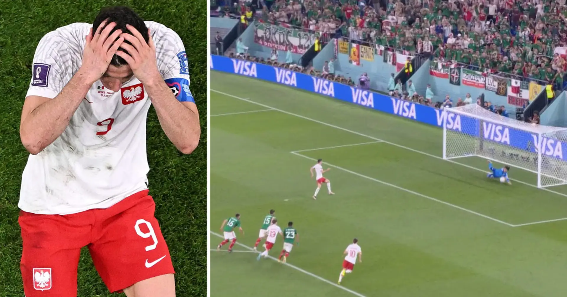 Still no World Cup goals for Lewandowski as he misses penalty v Mexico