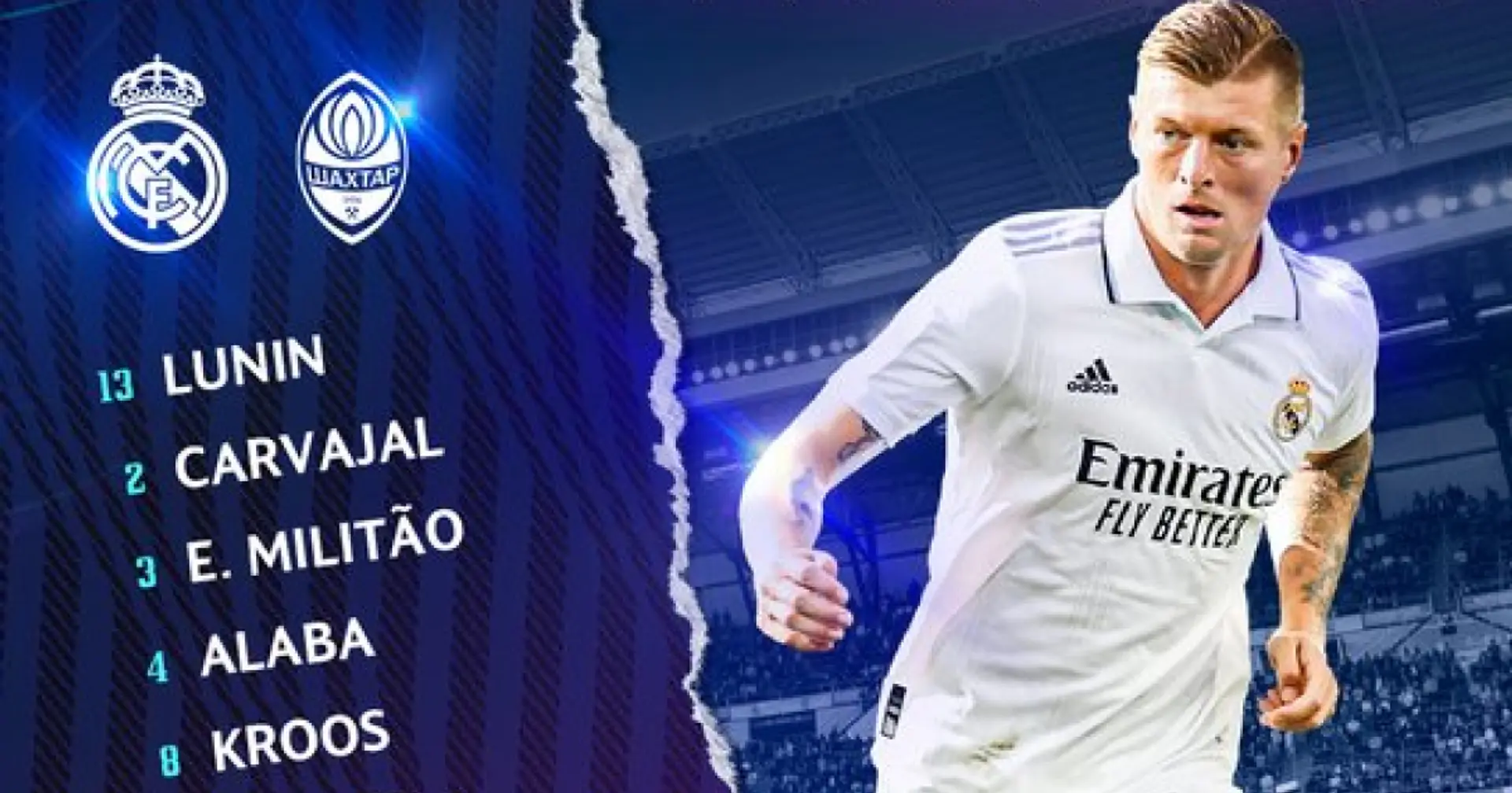 OFFICIEL : Le XI du Real Madrid vs Shakhtar