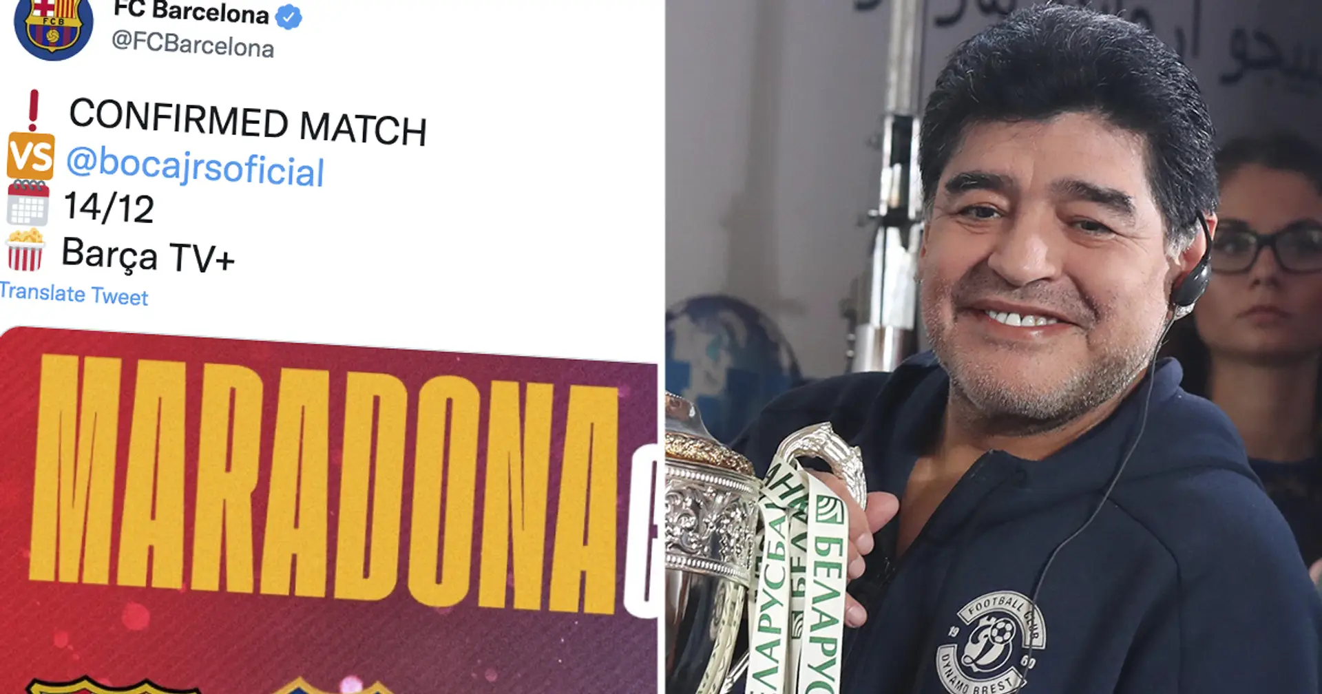 Officiel : Barcelone jouera la Maradona Cup le 14 décembre